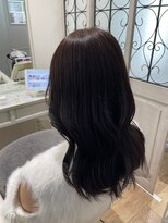 ルシードスタイル グローバルディー 稲毛店(LUCIDO STYLE GLOBAL.D)&nbsp;韓国風 センターパート 黒髪ゆる巻きロング 【稲毛】