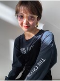 ハンサムショートニュアンスカラー小顔ショートショートボブ美髪