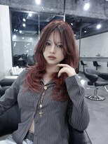 ラベル 渋谷(LAVEL)&nbsp;ハッシュカット/ボルドーカラー