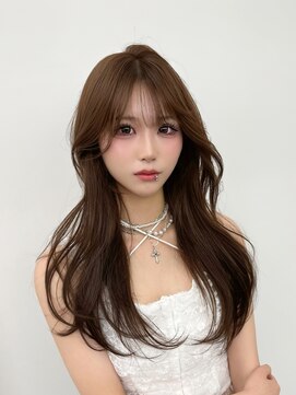 アマトウキョウスマートサロン(AMA TOKYO×Smart Salon) 韓国ヘア 2wayバング レイヤーカット くびれヘア 顔周り