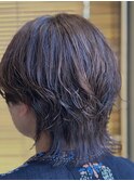 夏◎20代30代向け涼しげショートウルフゆるめパーマ