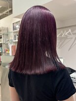 ビーハイブ 仙台駅前店(Behive)&nbsp;カシスラベンダー/ブリーチカラー/ミディアムロング/10代20代