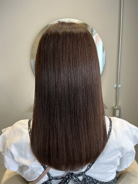 【髪質改善安佐南区/カラー】うるツヤ濃いめブラウン