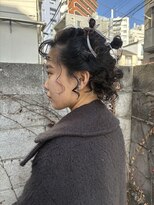 フェンヘアーアイス 中目黒(Fen.hair ici)&nbsp;お呼ばれツインアレンジ♪ガーリーお団子アップアレンジ