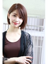 ヌーム 塚本店(NOOM)&nbsp;☆大人モード 耳掛けボブ　小顔前髪好感度UP☆ ココアブラウン