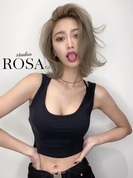スタジオ ロサ(studio ROSA) 外ハネかきあげボブスタイル