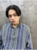センターパート×ツーブロック