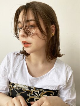 ナリー(Nary) ぷつっとボブ×透け感カラー