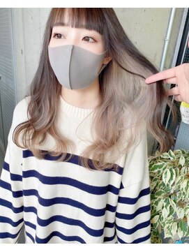 ガルボ ヘアー(garbo hair) #ガルボ#インナーカラー#ブリーチ#ホワイトミルクティー#モテ髪