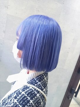 トムキャット(TOM CAT) ボブ×姫カット×ケアブリーチdeアイスブルーラベンダー