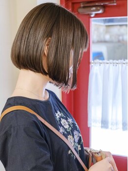 ルーシー ヘアデザインワークス(Lucy Hair Design Works)の写真/【四ツ橋駅2分】人気を誇る秘訣◇360度どこから見ても綺麗な女性らしいシルエットになれるハイセンスCUT♪