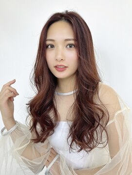 ルービック(Rubik's) シースルーバング/大人秋色/ピンクカラー/ウェーブヘア