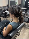 ヘアアレンジ/ヘアセット/お呼ばれヘア/まとめ髪ポニーテール