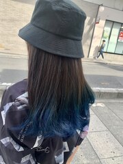 裾カラー,ブルー,サファイア【草加】