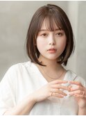 20代30代大人可愛い前髪/丸顔マチルダボブ/フェイスレイヤー