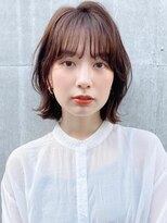 アグノス 青山(Agnos) ナチュラルカールくびれヘアモテ髪薄めバング小顔カット艶感