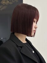 トニーアンドガイ 青山店(TONI & GUY)&nbsp;前髪あり大人ボブ × シアーカラーレッド
