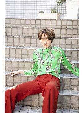 リブロ 三軒茶屋(LIBRO) 30代40代ショートボブウルフカット黒髪ネビージュストレート