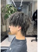 ホワイトメッシュ×マッシュウルフ