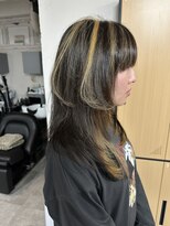 トクテ 吉祥寺(tokute) グレージュカラー/ボブウルフ/黒髪/ココアベージュ/ハイライト
