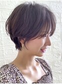 マッシュサイドバングショートボブ