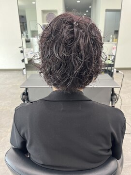 ガルボヘアー 桟橋店(garbo hair) メンズパーマ　ボブ　ジェル　セット