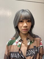 モナン 渋谷(Monan)&nbsp;グレーアッシュ グレージュ ミディアムレイヤー ウルフカット