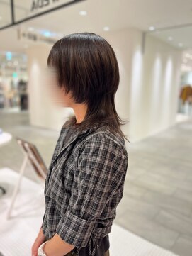 ビーハイブアヴェダ PARCO2店(BEHIVE AVEDA) ツートンカラー×中性ウルフ【三橋由奈】