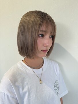 ラウレア(LAULEA) ボブ×ミルクティーベージュ