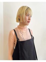 ウシワカマル ミライ(USHIWAKAMARU MIRAI) ・切りっぱなしボブ・ブロンドヘア