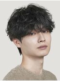 大阪梅田シャドウパーマ波巻きパーマラウンドマッシュゆるめ◆