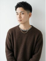 キビト(kibito) 黒髪七三パーマビジネスマンパーマ新宿若松河田20代30代40代