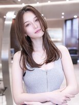 イルハバナ 渋谷(ill HAVANA)&nbsp;顔周りレイヤーカット/淡いピンクブラウン/髪質改善カラー