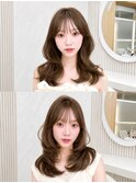 ミディアム ミディアムレイヤー 顔まわり 韓国ヘア
