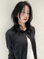 シティ オモテサンドウ(CITY omotesando)&nbsp;ミディアムレイヤー 黒髪 レイヤーミディアム ハッシュカット tr