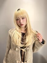 コアブラン 原宿 明治神宮前(CORE blanc)&nbsp;ハイトーンブロンド×姫カットロング