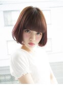 【salon de MiLK原宿】大人かわいいストロベリーハイライトボブ