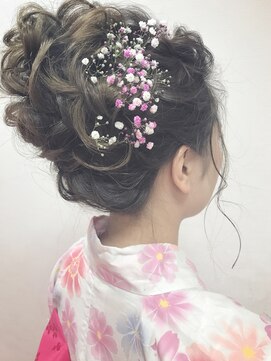 ヘアセットサロン プティ 神戸三宮(petit) ルーズ高めアップスタイル