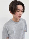 センターパートスタイル