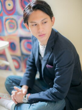 モッズ ヘア 福岡姪浜店(mod's hair) *mod's姪浜*…ワイルドアップバングの七三セミウェットショートd