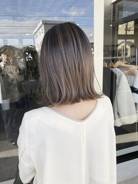 ナンバー(number+) 20代30代大人可愛い♪ハイライトカラーバレイヤージュミディ