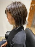 ショートから伸ばしかけの顔周りインナーカラー