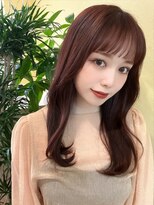 トローノ 栄(TRONO) 【TRONO 伊藤】20代30代◎韓国風くびれヘア/オン眉バング/ピンク
