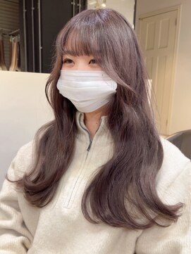 ベレーザ 渋谷(BELEZA) 2882ミルクチョコレートシアーグレージュスローカラー斜めバング