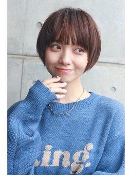 エミュ 表参道 青山(emu) 大人可愛い丸みショートボブ小顔チョコレートベージュ表参道