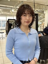 アクアオモテサンドウ(ACQUA omotesando)&nbsp;△大人可愛い癖毛風ウルフパーマミディアムパーマレイヤーカット