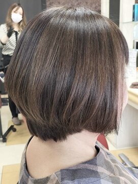 ヘアークリアー 春日部 大人可愛いショートボブ/素敵ハイライト/30代40代50代/春日部