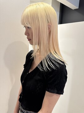 ディーン 栄店(DEAN) ミルクティーベージュダブルカラーインナーカラーケアブリーチ