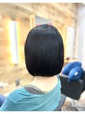 クオライン縮毛矯正×大人丸みボブ