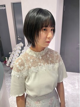 リアン バイ キートス(Lien by kiitos) 顔周りレイヤーカット/くびれボブ/ショートから伸ばしかけ